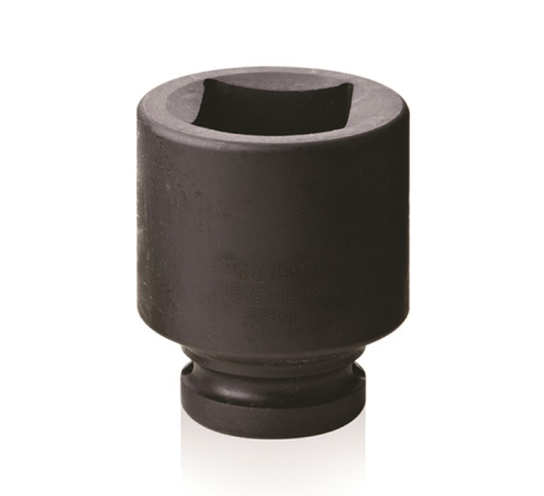 Product image of our 1/2" drive impact resistant 8mm female square sockets in black. 