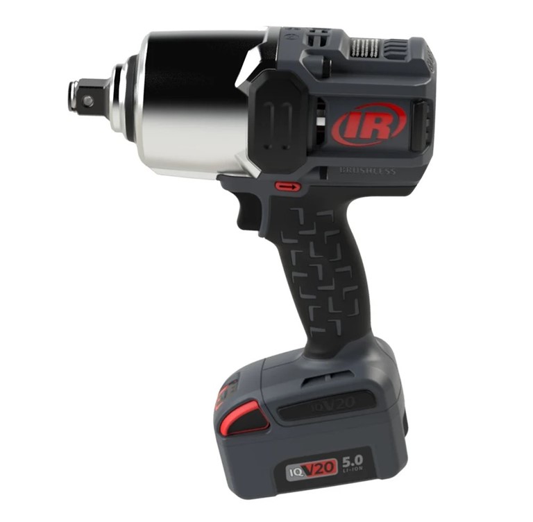 Ingersoll Rand W8171 Battery Impact Wrench Product photo on white background with battery.